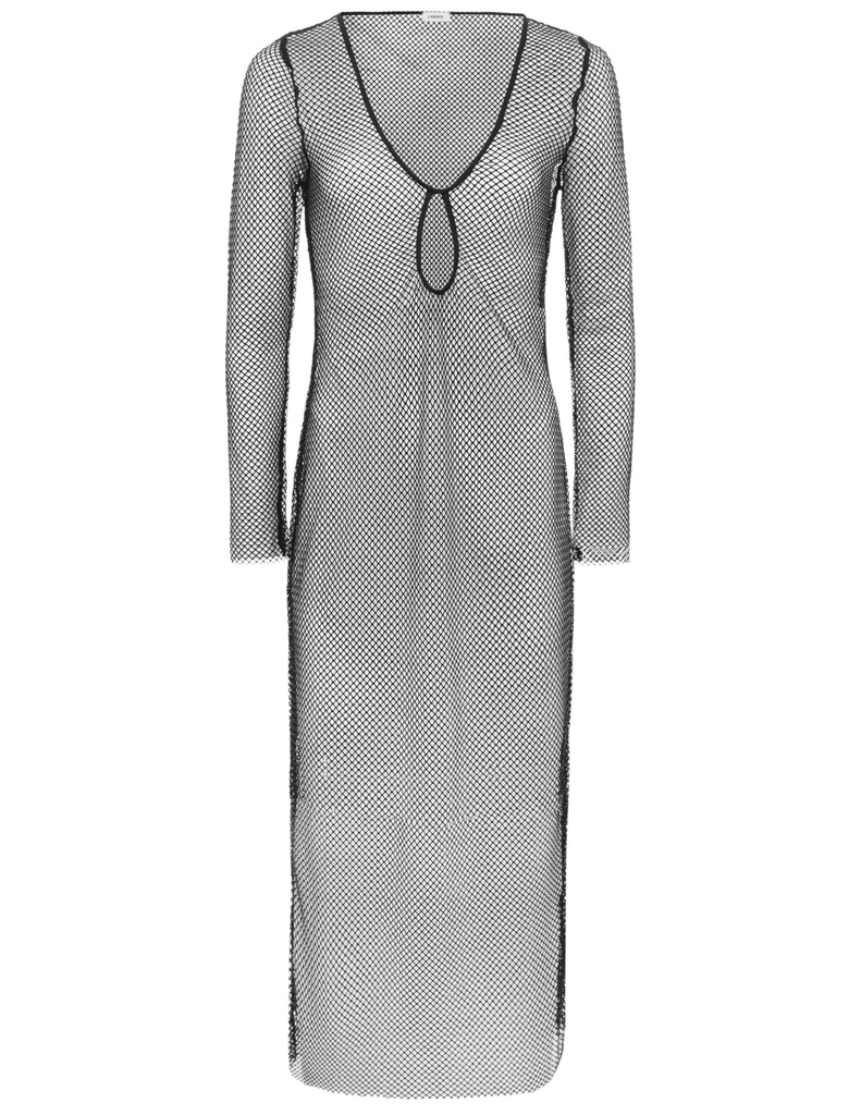 L'Agence Sara Crochet Long Sleeve Dress