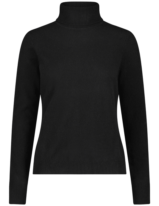 Minnie Rose Cashmere Turtleneck Slit Sleeve Pullover