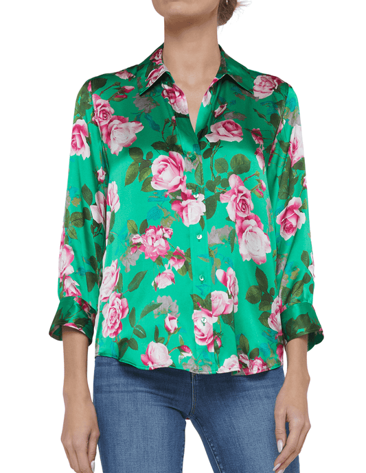 PRE-ORDER-L'Agence Dani Three Quarter Sleeve Blouse