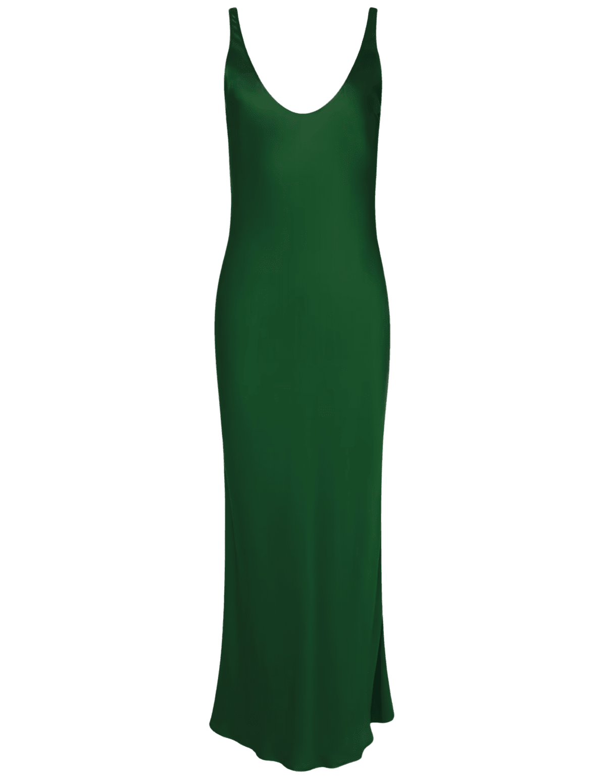 PRE-ORDER-L'AGENCE Akiya Scoop Neck Midi Dress in Forest Green