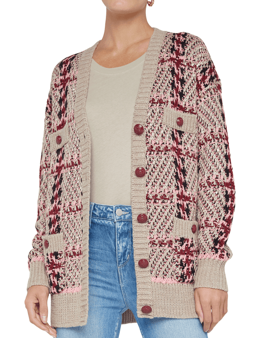 PRE-ORDER-L'Agence Macie Houndstooth Cardigan