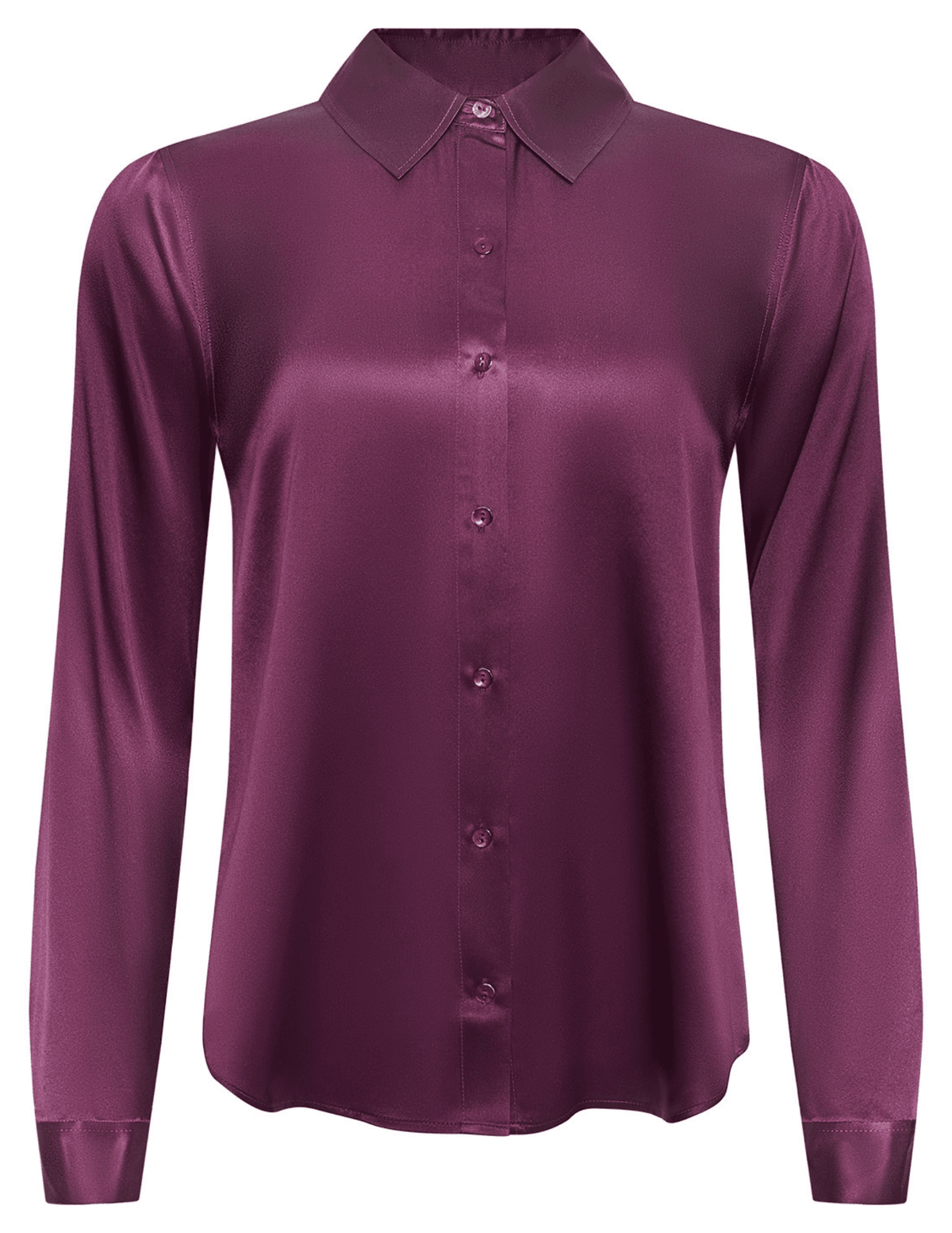 PRE-ORDER-L'AGENCE Tyler Long Sleeve Blouse in Dark Plum
