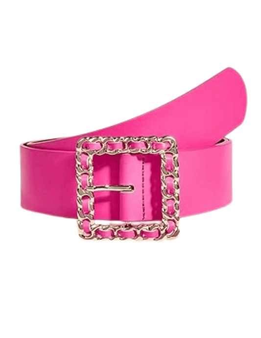 PRE-ORDER-Fleur de Camélia Sheila Chain Buckle Belt in Pink