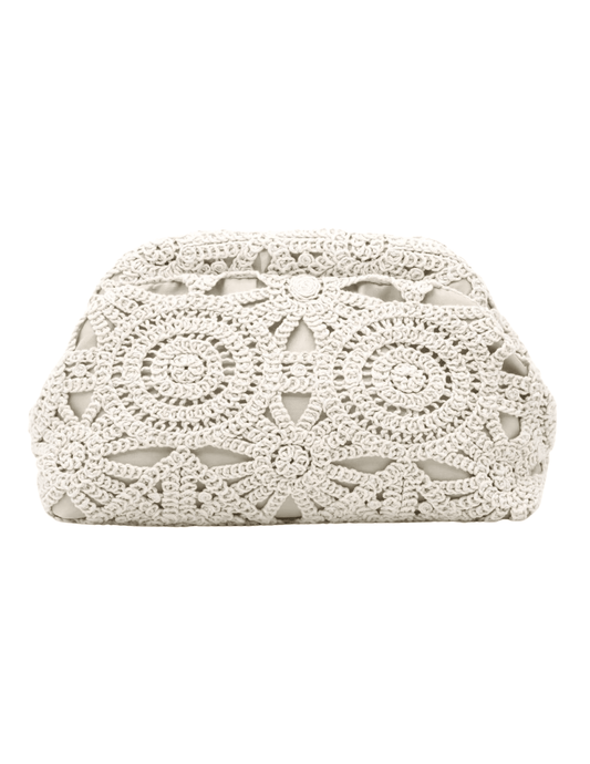 St. Barths La Robe Crochet Pouch Clutch Handbag