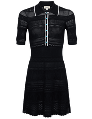 L'AGENCE Dakoa Collared Knit Mini Dress