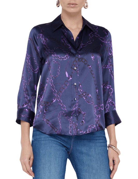 PRE-ORDER-L'Agence Dani Three Quarter Sleeve Blouse