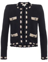 L'Agence Astor Contrast Trim Cardigan