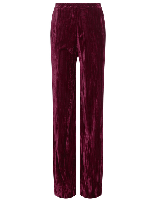 L'Agence Livvy Velvet Straight Leg Trouser