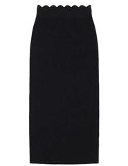 A.L.C. Quincy Scalloped Knit Midi Skirt