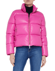 L'Agence Larsen Vegan Leather Puffer Jacket