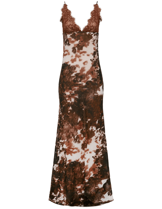 L'Agence Susanna Lace Bust Slip Maxi Dress