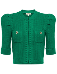 L'AGENCE Delilah Cropped Textured Cardigan
