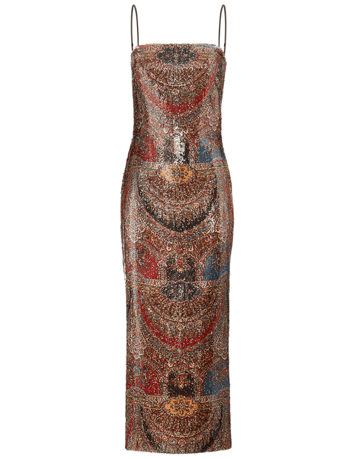 Veronica Beard Leda Strapless Sequin Midi Dress