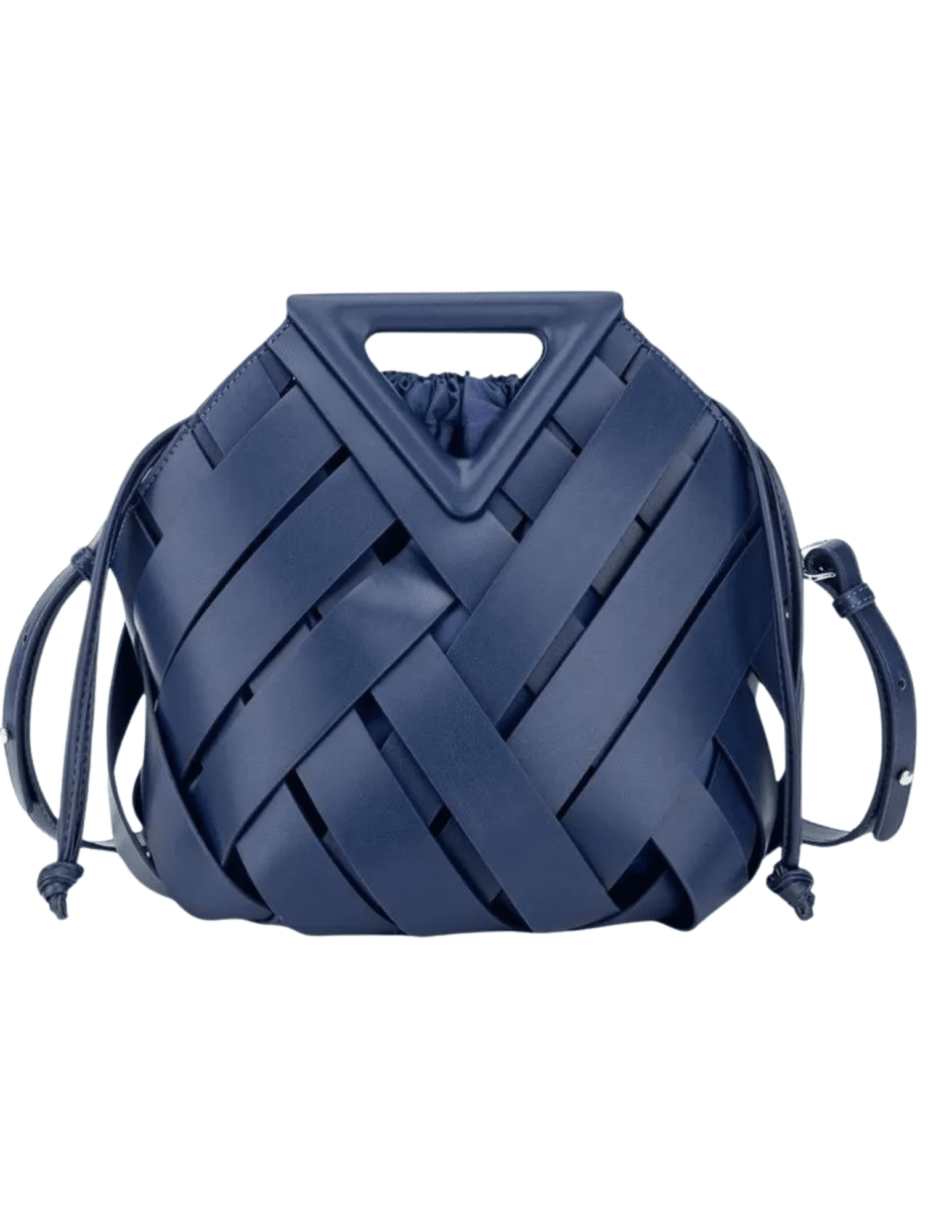Austin Blaze - PRE-ORDER-Austin Blaze Daphne Woven Top Handle Bag in Navy - Buy Online