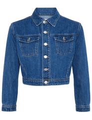 L'Agence Koda Cropped Denim Jacket