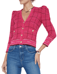 L'Agence Jenni Waffle Stitch Cardigan