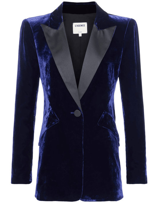 PRE-ORDER-L'AGENCE Sheila Velvet Longline Blazer