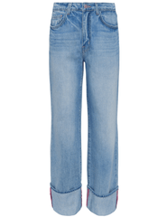 L'Agence Miley High Rise Wide Leg Cuff Jean