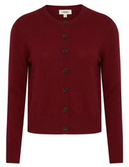 PRE-ORDER-L'AGENCE Malone Cashmere Cardigan in Cherry