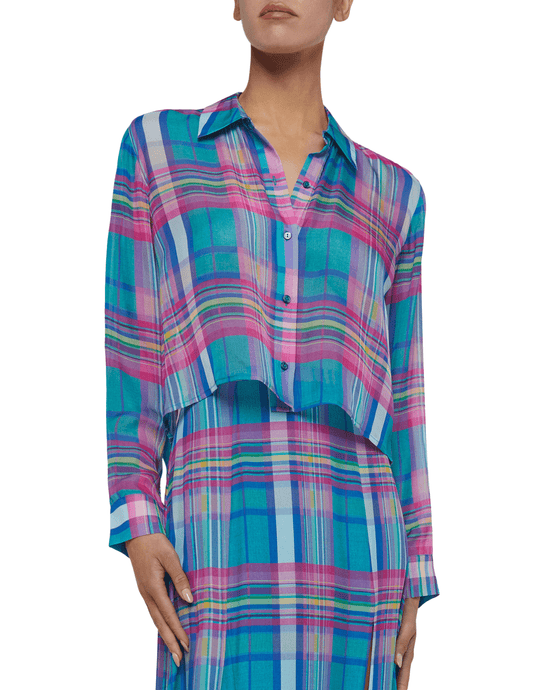 PRE-ORDER-L'Agence Cosette Cropped High Low Blouse