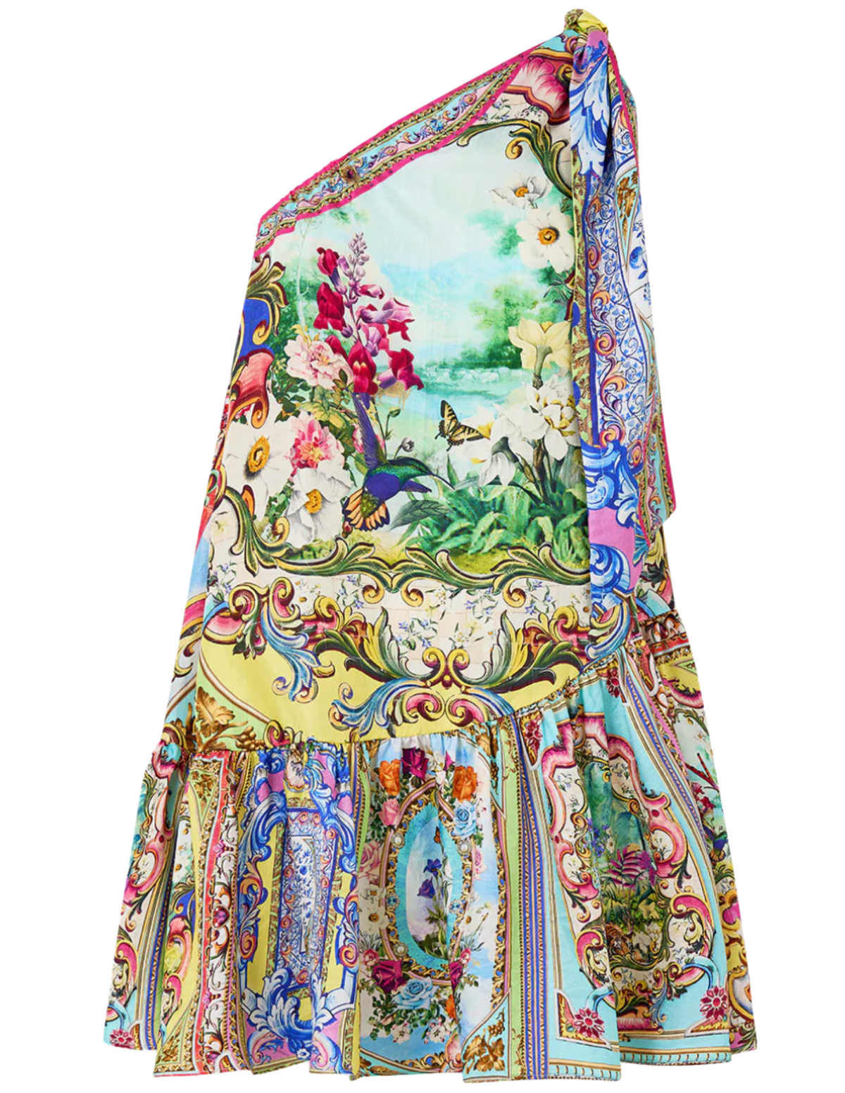 Camilla Tie One Shoulder Mini Dress