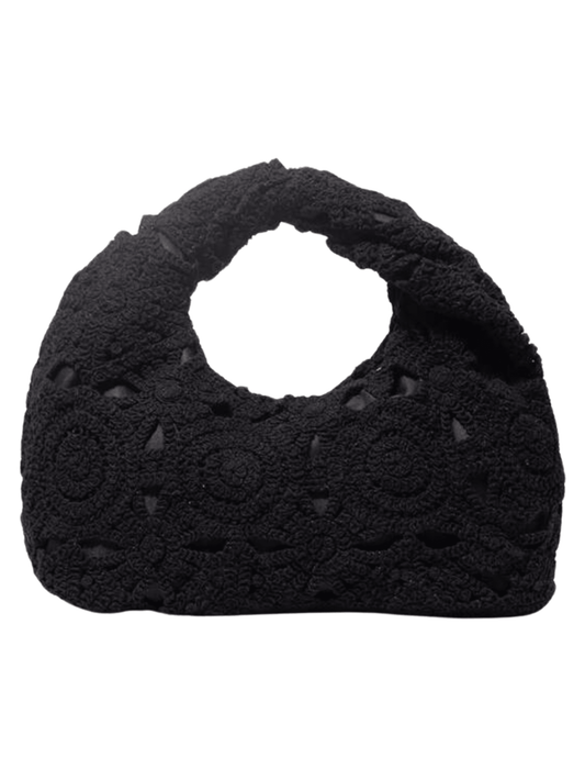 St. Barths La Robe Crochet Twist Handle Handbag
