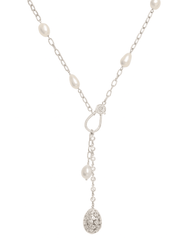 Fleur de Camélia - Fleur de Camélia Helsa Pearl Necklace in Silver & Freshwater Pearls - Buy Online