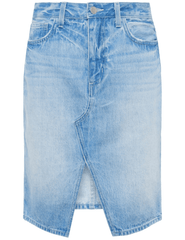 L'Agence Tylee Knee Length Denim Skirt