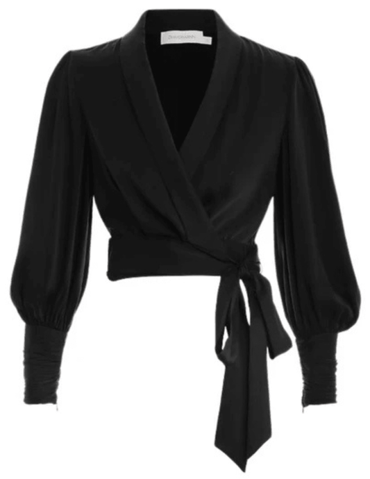 PRE-ORDER-Zimmermann Silk Wrap Top