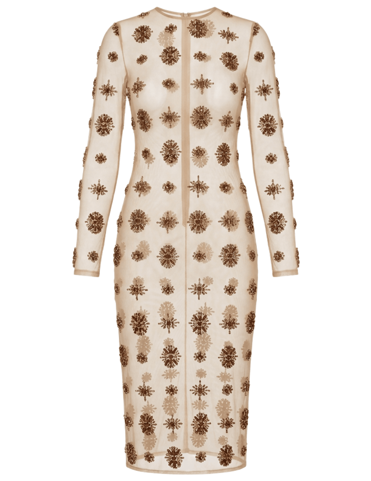 L'Agence - L'AGENCE Bita Embellished Mesh Runway Midi Dress - Buy Online