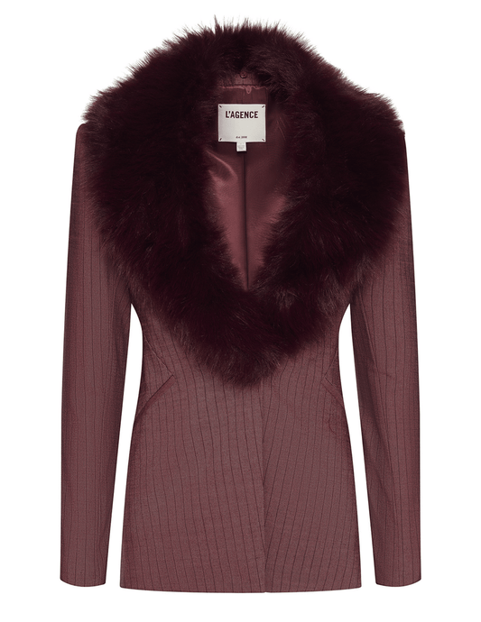 PRE-ORDER-L'AGENCE Sheila Fur Collar Blazer