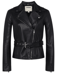 L'Agence Teo Belted Leather Leather Jacket
