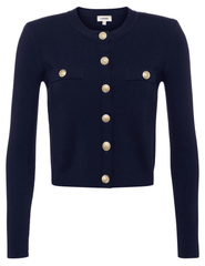 L'Agence Toulouse Cropped Crew Neck Cardigan