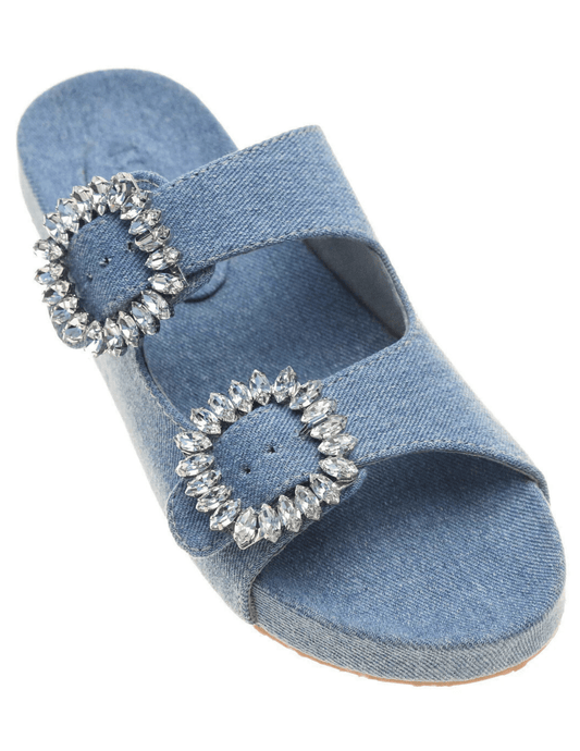 Mystique Melbourne Denim Slide Sandal