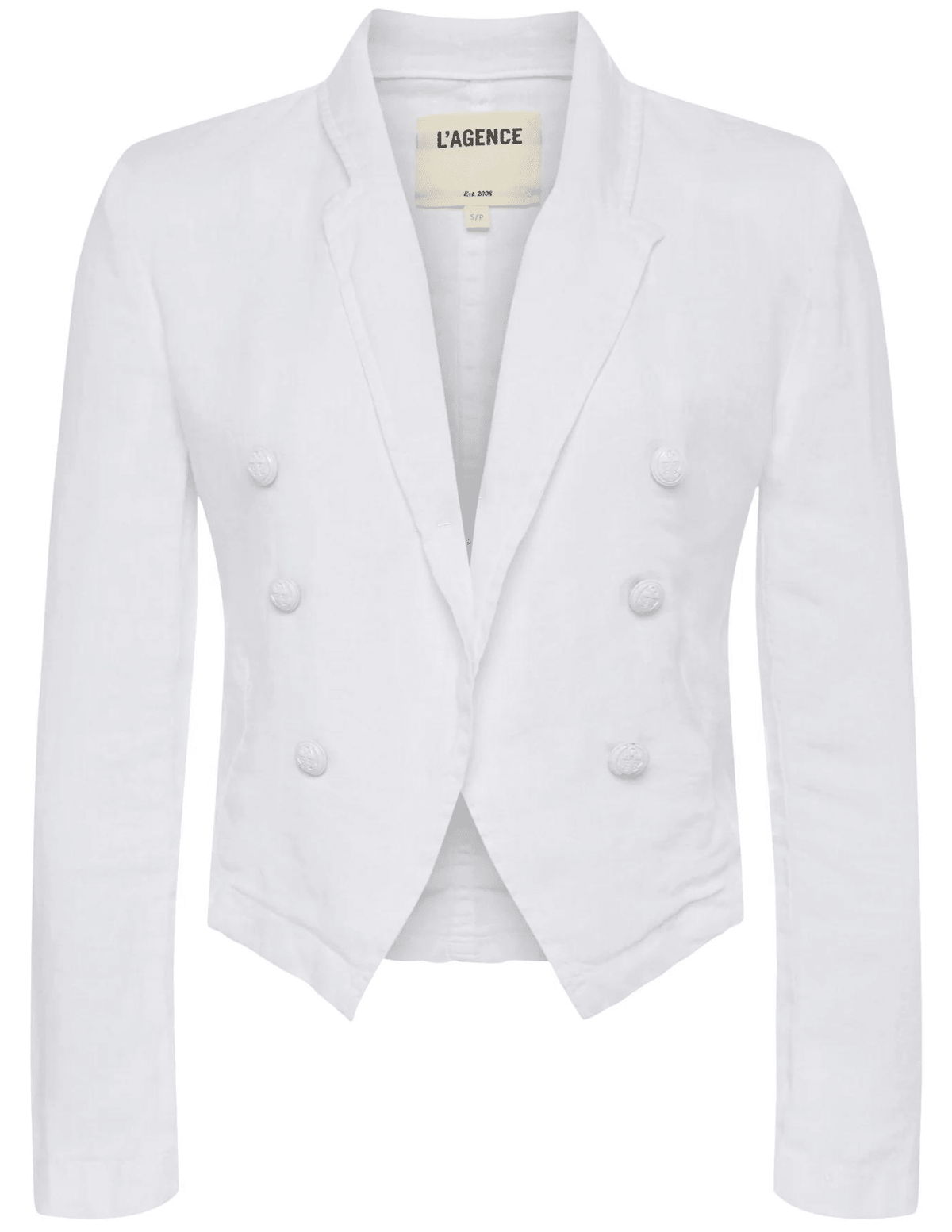 CORE-L'Agence Wayne Cropped Linen Blazer