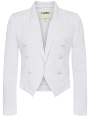 CORE-L'Agence Wayne Cropped Linen Blazer