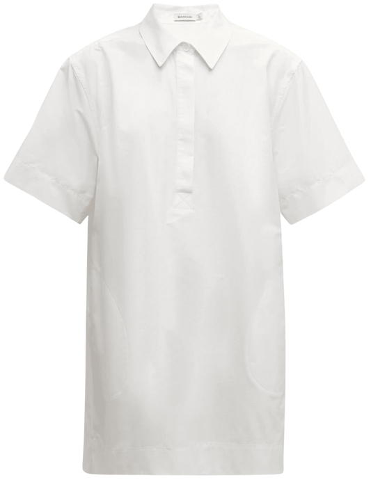 Simkhai Lucienne Short Sleeve Cotton Mini Shirtdress