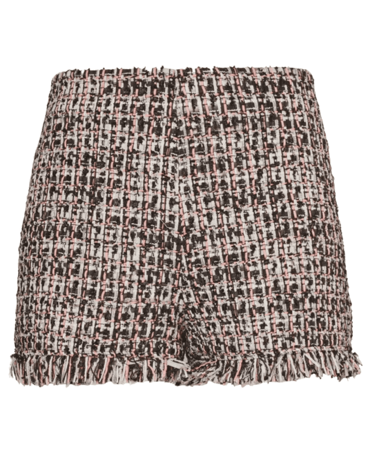 Self-Portrait Fringe Hem Boucle Short