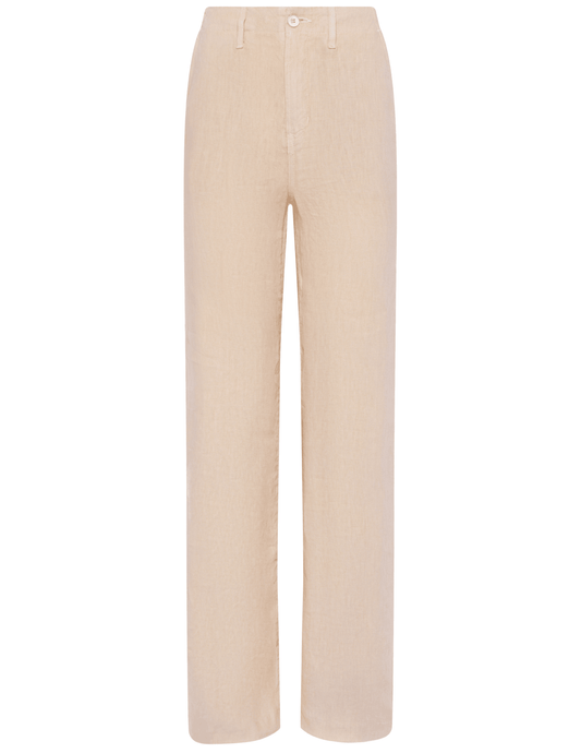 L'Agence Brie High Rise Wide Leg Linen Pan