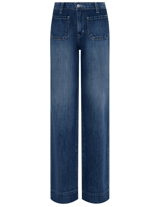 L'Agence Nolan Patch Pocket Wide Leg Jean