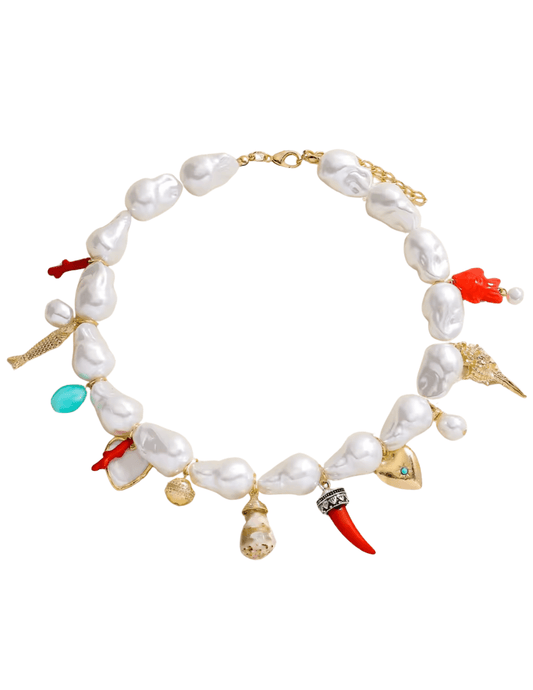St.Barths La Robe Isla Pearl Charm Necklace