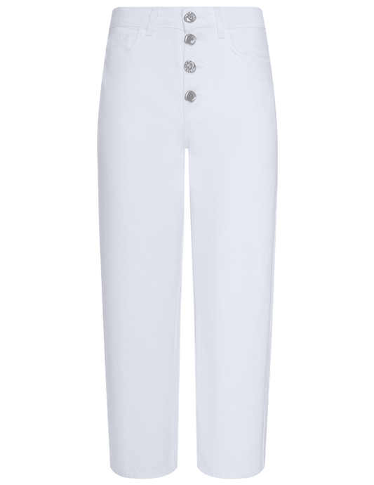L'Agence - L’AGENCE Liora High Rise Cropped Jeans in Blanc - Buy Online