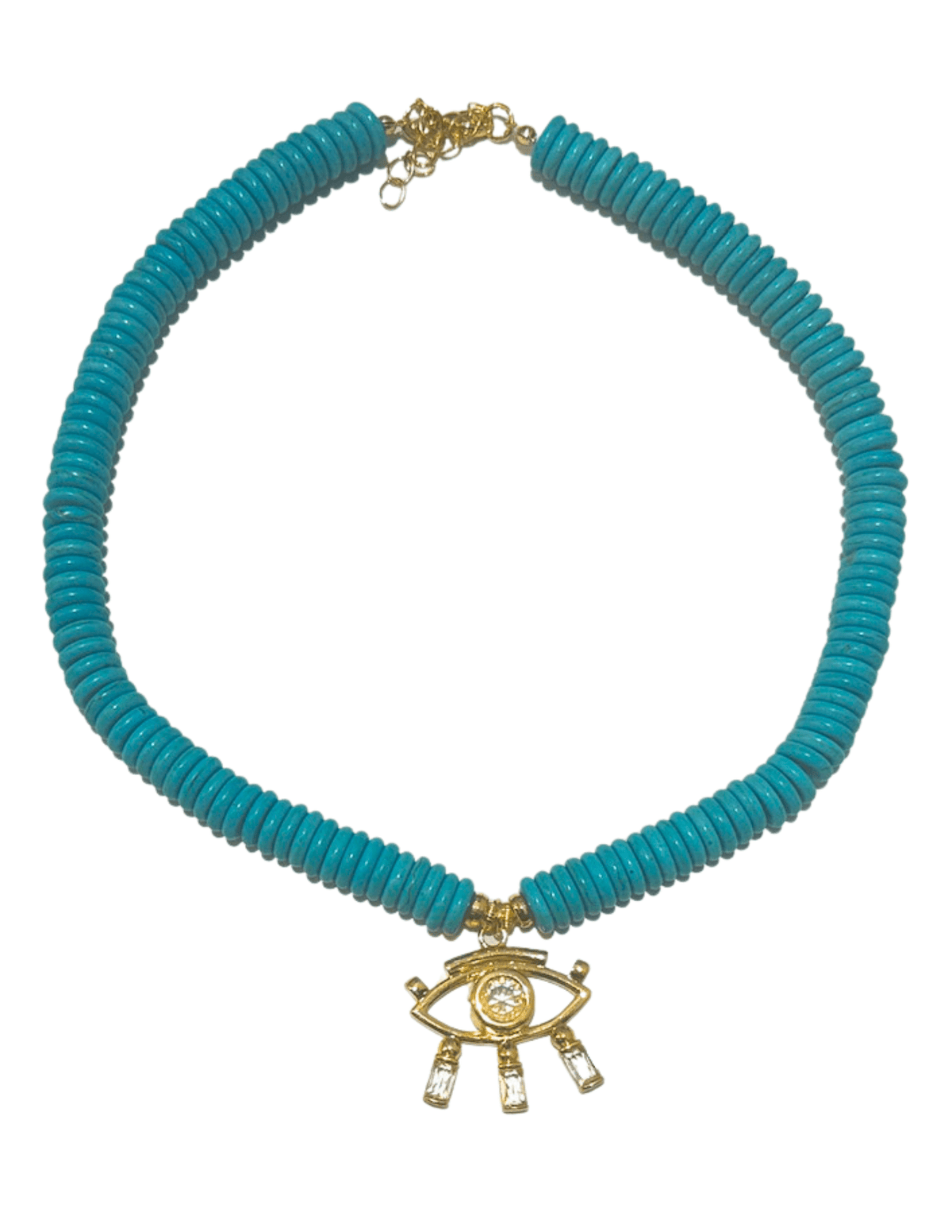 Austin Blaze Turquoise Crystal Eye Necklace