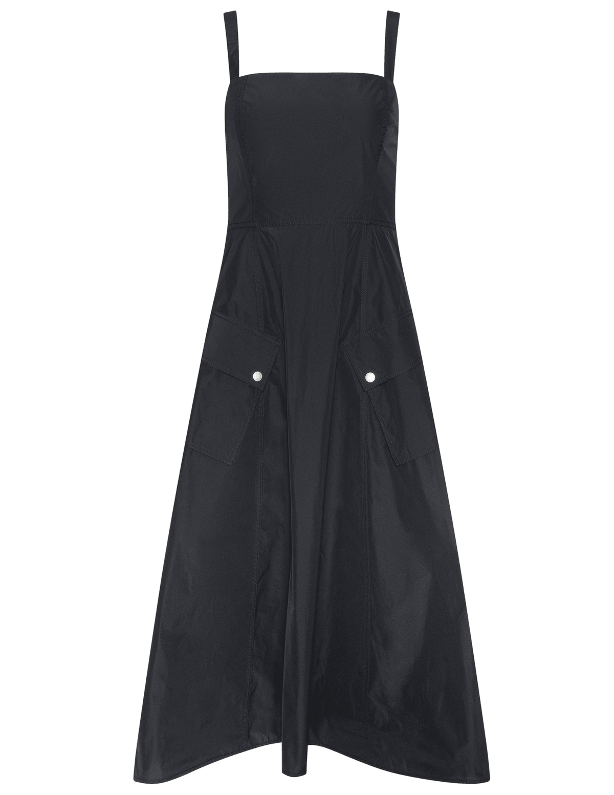 PRE-ORDER-L'AGENCE Ayela Midi Dress in Black