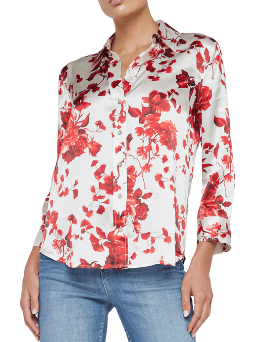 L'Agence Dani Three Quarter Sleeve Blouse