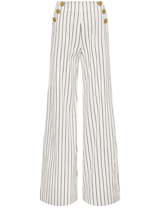 L'Agence Kingston Pinstripe Wide Leg Pant