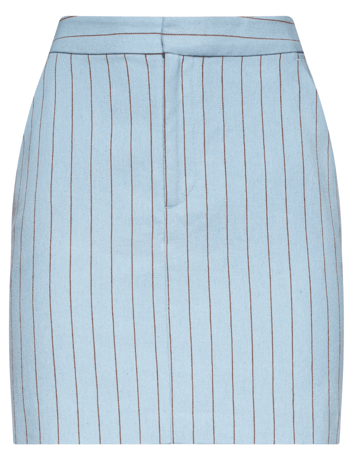 L'Agence - PRE-ORDER-L'AGENCE Vera Tailored Mini Skirt in Light Blue Sienna Pinstripe - Buy Online