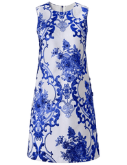 Fleur de Camélia - PRE-ORDER-Fleur de Camélia Regina Jacquard Mini Dress in Baroque Floral Damask - Buy Online