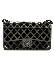 Fleur de Camélia Metal Geometric Cage Crossbody