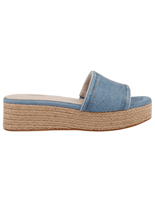 PRE-ORDER-L'AGENCE Ramani Platform Espadrille in Light Denim